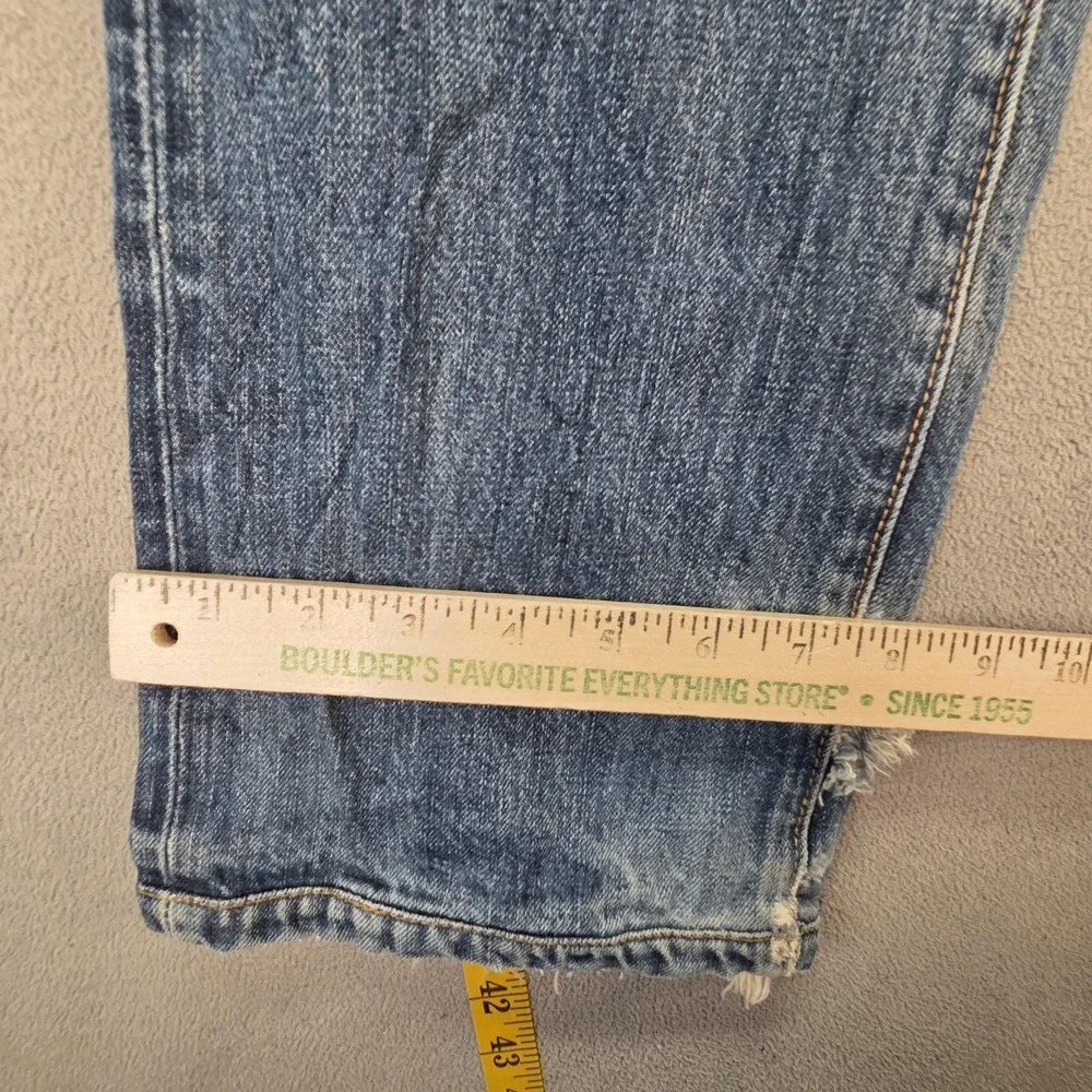 Levis Jeans Mens Selvedge Blue Light Altered‎ Hem Whiskers Honeycomb Fits 29x32